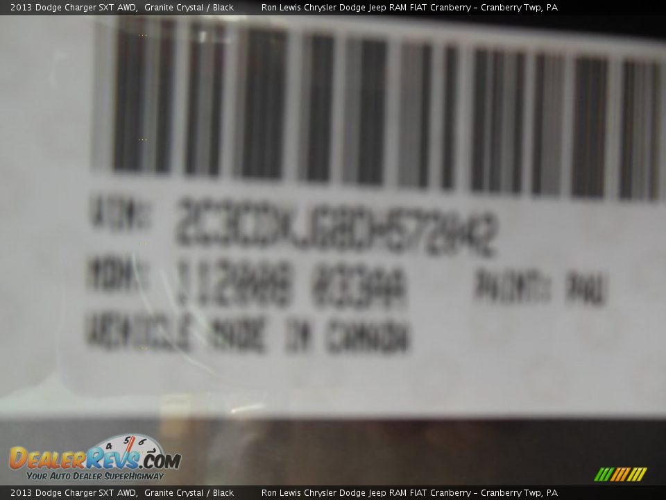 2013 Dodge Charger SXT AWD Granite Crystal / Black Photo #20