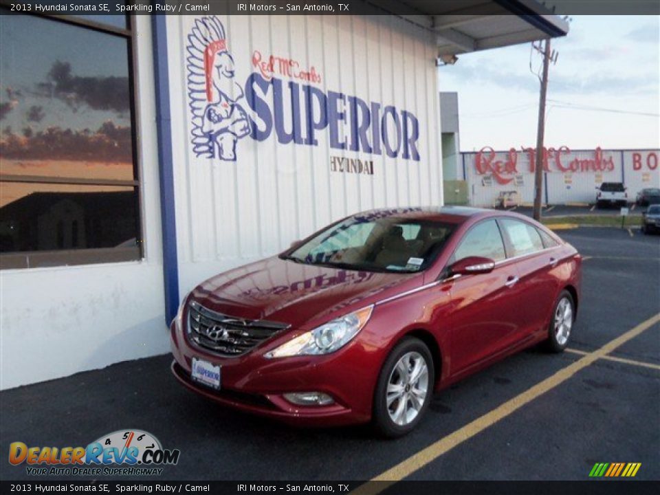 2013 Hyundai Sonata SE Sparkling Ruby / Camel Photo #1