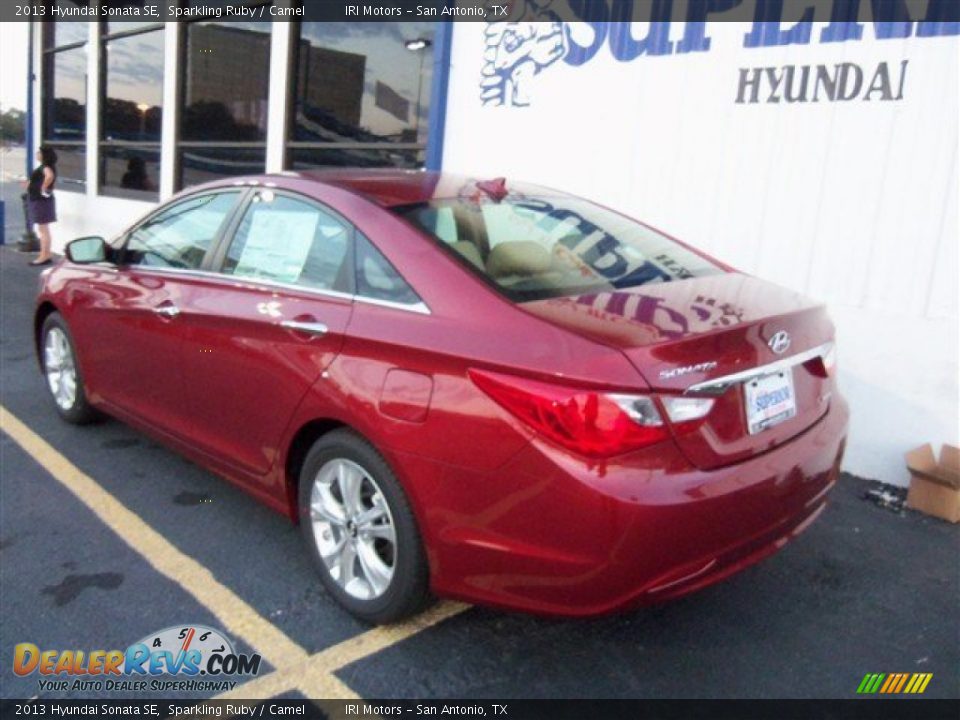 2013 Hyundai Sonata SE Sparkling Ruby / Camel Photo #7