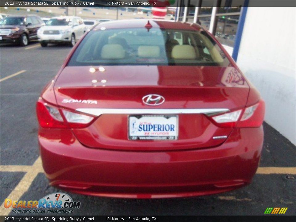 2013 Hyundai Sonata SE Sparkling Ruby / Camel Photo #8