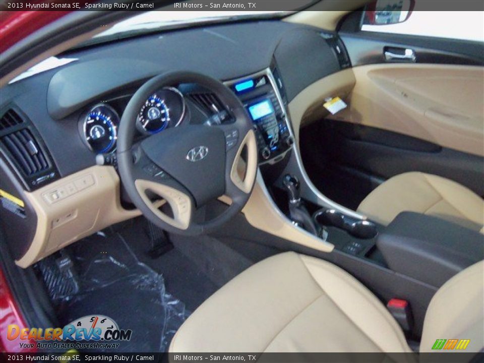 2013 Hyundai Sonata SE Sparkling Ruby / Camel Photo #10