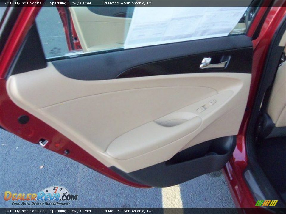 2013 Hyundai Sonata SE Sparkling Ruby / Camel Photo #12