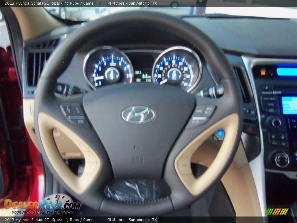 2013 Hyundai Sonata SE Sparkling Ruby / Camel Photo #14