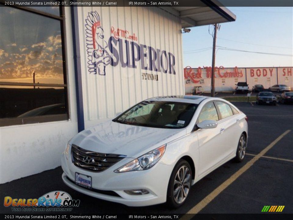 2013 Hyundai Sonata Limited 2.0T Shimmering White / Camel Photo #1