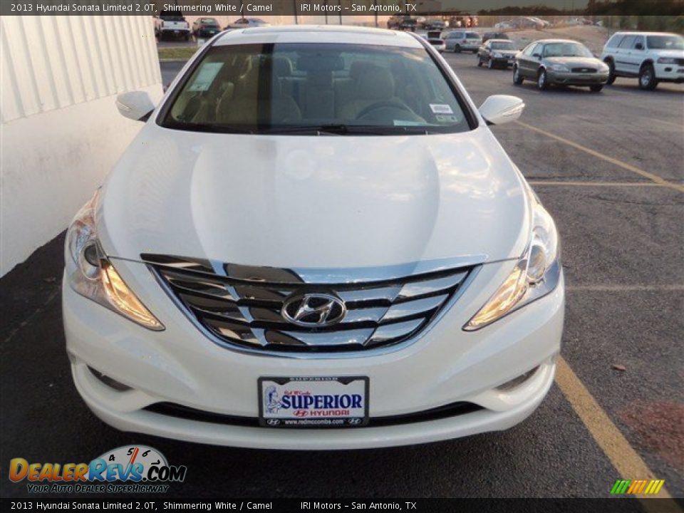 2013 Hyundai Sonata Limited 2.0T Shimmering White / Camel Photo #2
