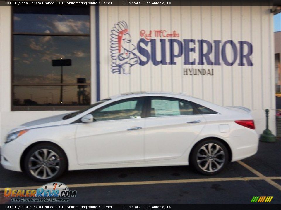 2013 Hyundai Sonata Limited 2.0T Shimmering White / Camel Photo #6