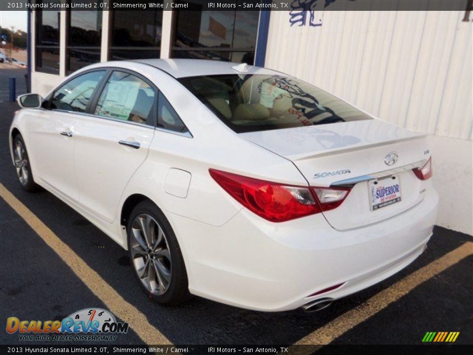 2013 Hyundai Sonata Limited 2.0T Shimmering White / Camel Photo #7