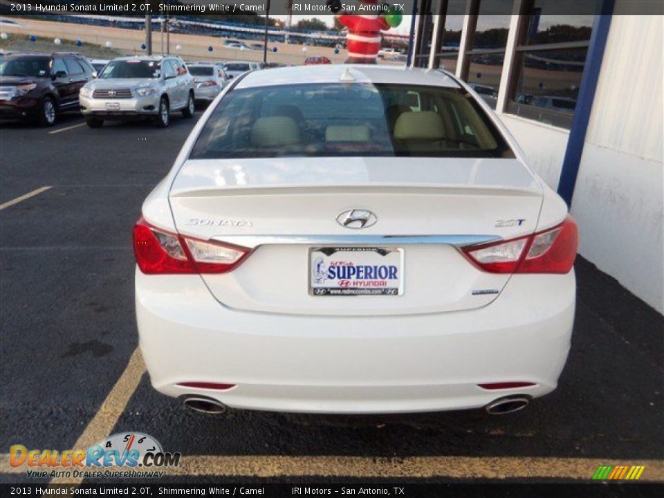2013 Hyundai Sonata Limited 2.0T Shimmering White / Camel Photo #8
