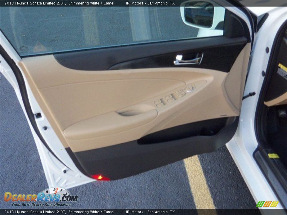 2013 Hyundai Sonata Limited 2.0T Shimmering White / Camel Photo #11