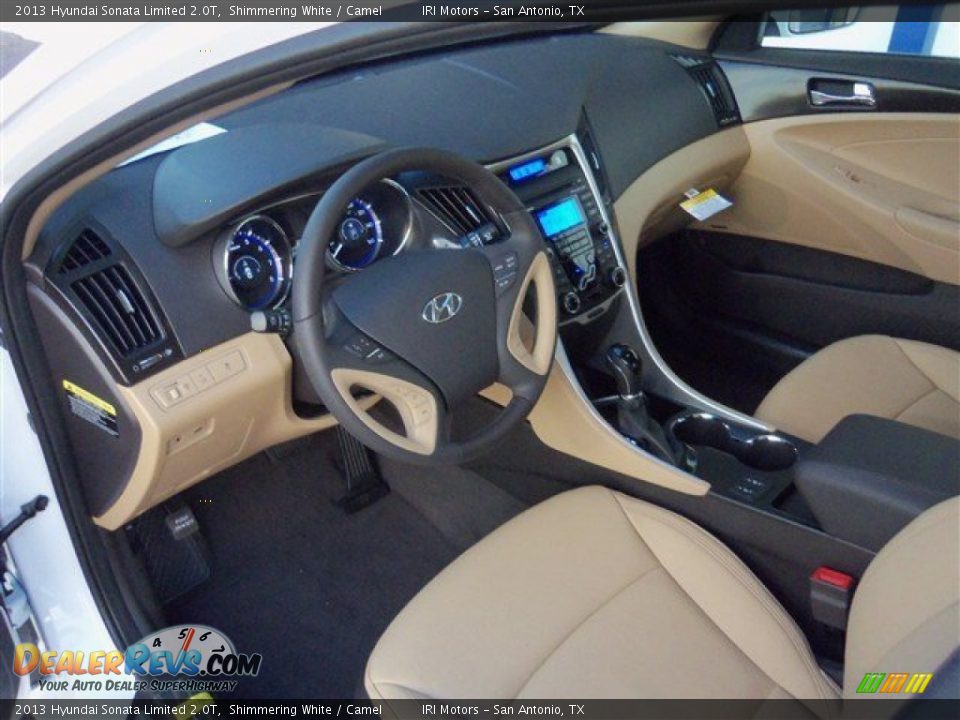 2013 Hyundai Sonata Limited 2.0T Shimmering White / Camel Photo #12