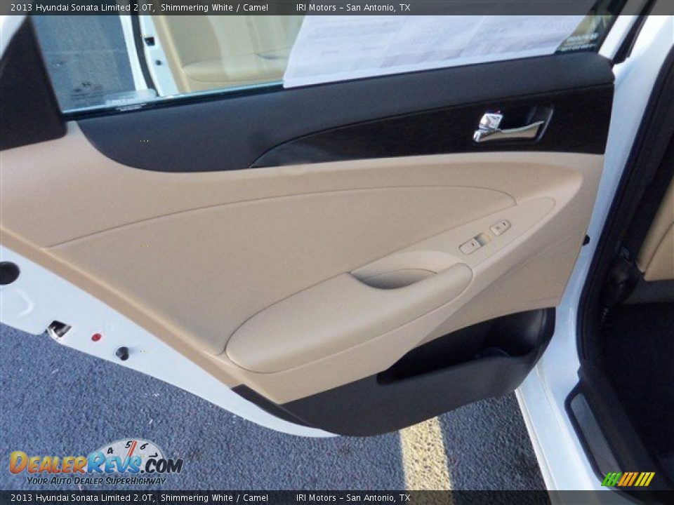 2013 Hyundai Sonata Limited 2.0T Shimmering White / Camel Photo #14