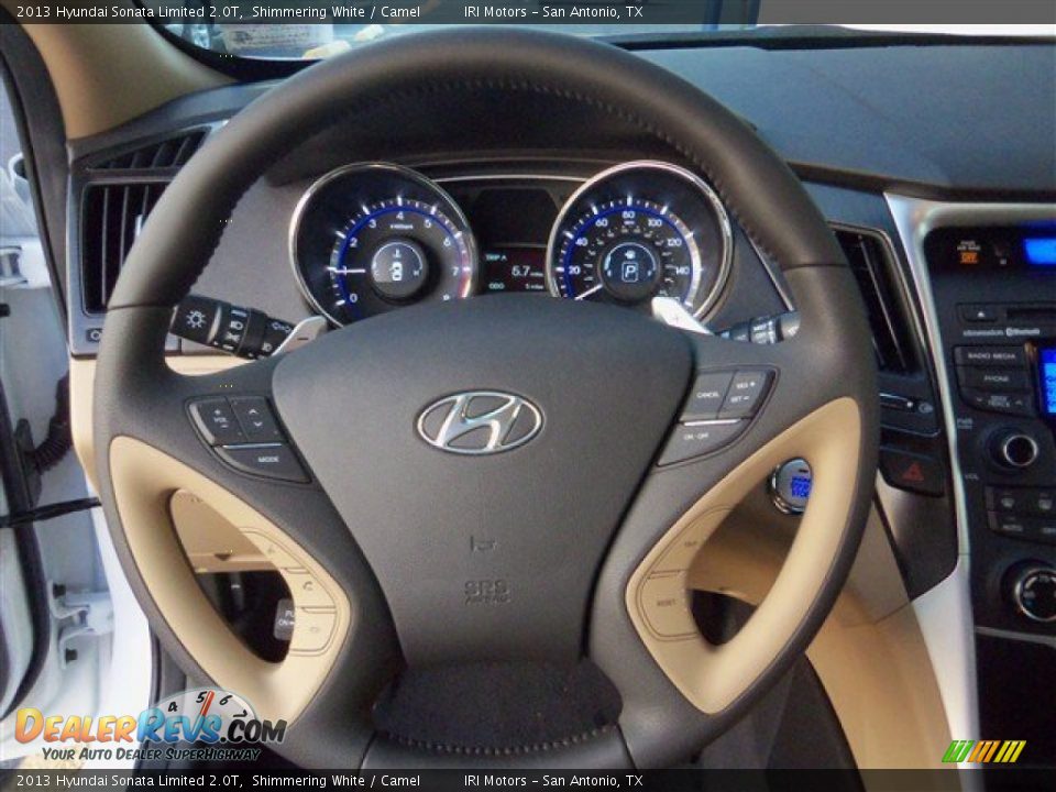 2013 Hyundai Sonata Limited 2.0T Shimmering White / Camel Photo #16