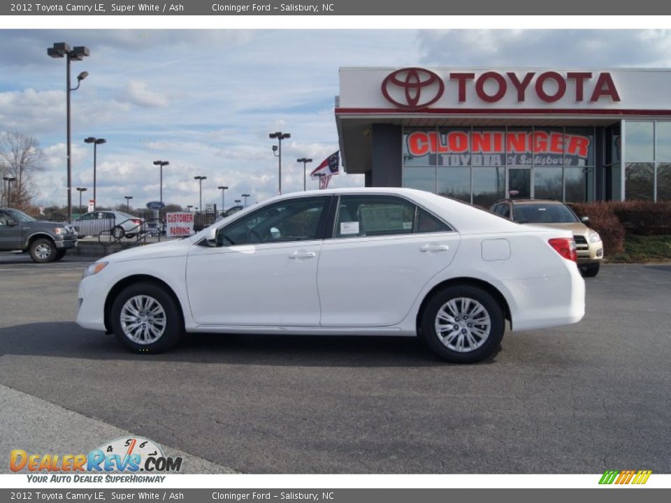2012 Toyota Camry LE Super White / Ash Photo #2