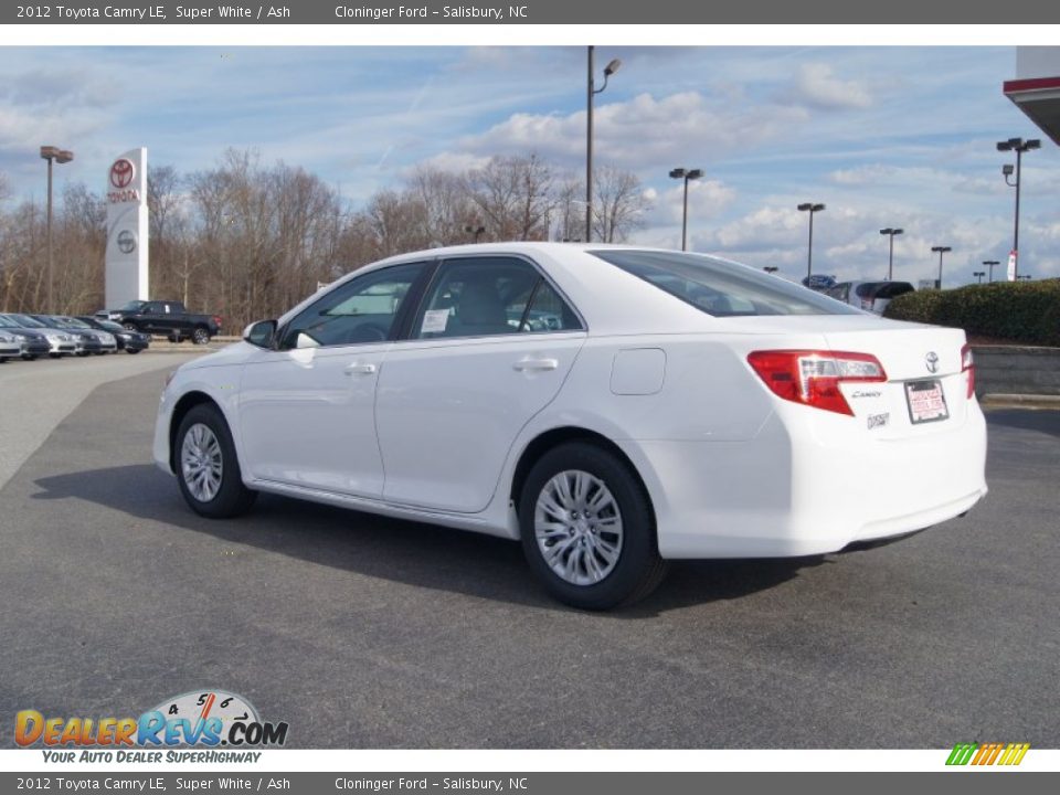 2012 Toyota Camry LE Super White / Ash Photo #3