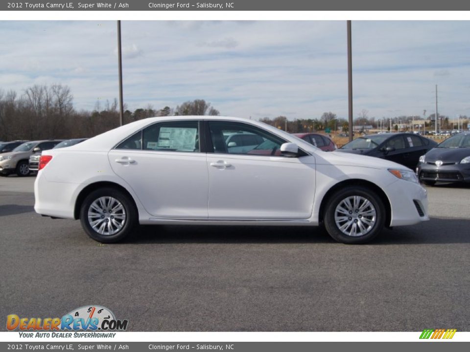 2012 Toyota Camry LE Super White / Ash Photo #6
