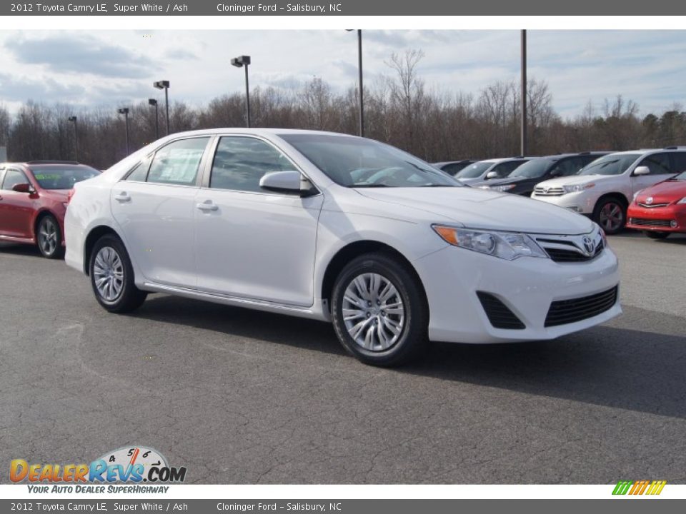 2012 Toyota Camry LE Super White / Ash Photo #7