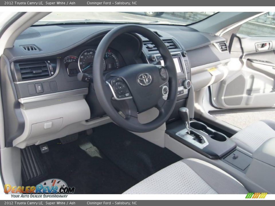 2012 Toyota Camry LE Super White / Ash Photo #11