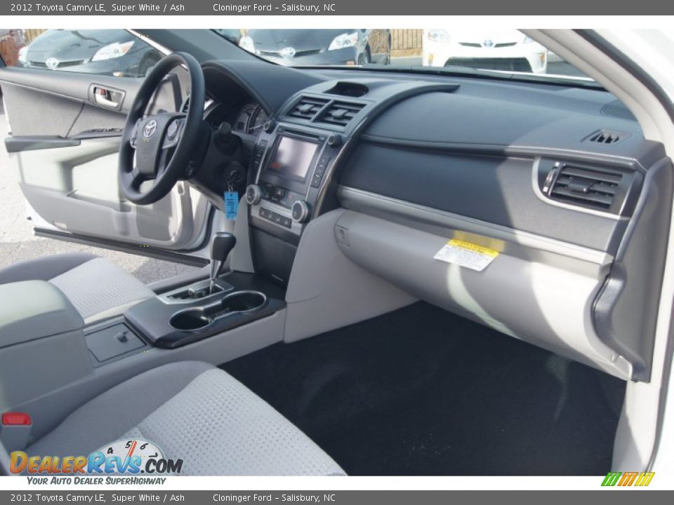2012 Toyota Camry LE Super White / Ash Photo #16