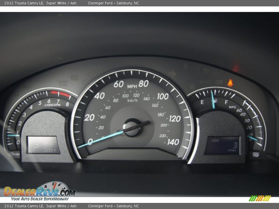 2012 Toyota Camry LE Super White / Ash Photo #27