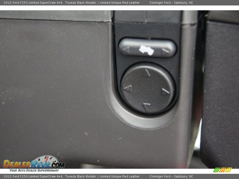 2013 Ford F150 Limited SuperCrew 4x4 Tuxedo Black Metallic / Limited Unique Red Leather Photo #34