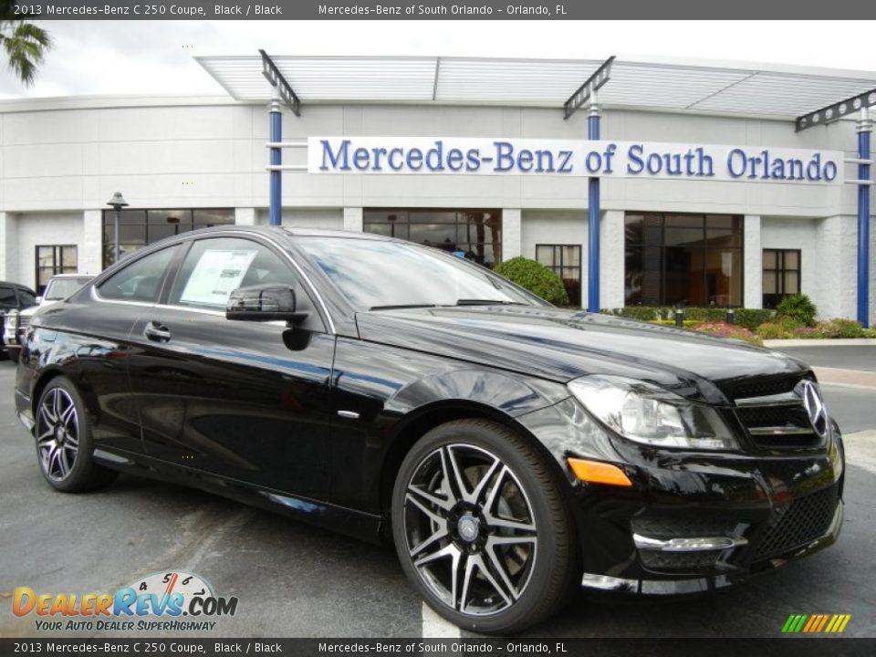 2013 Mercedes-Benz C 250 Coupe Black / Black Photo #1