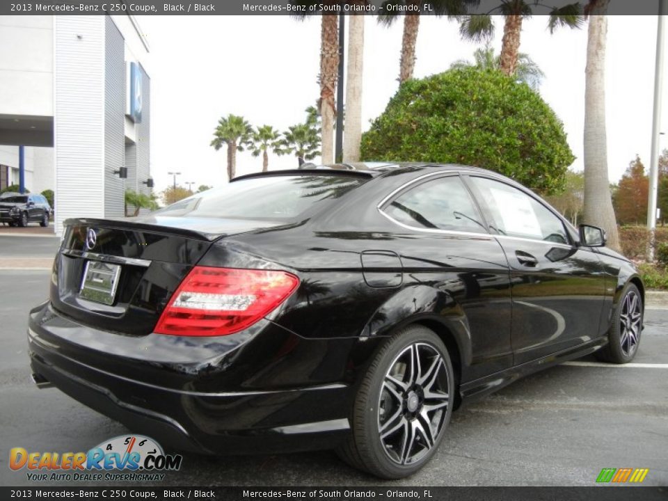 2013 Mercedes-Benz C 250 Coupe Black / Black Photo #3