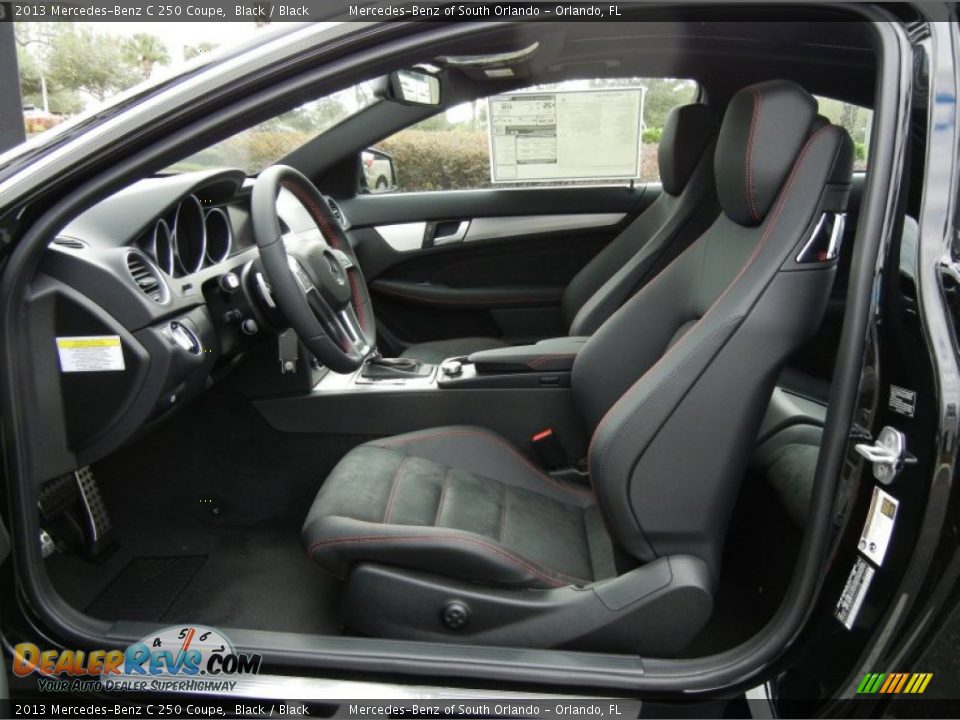 Black Interior - 2013 Mercedes-Benz C 250 Coupe Photo #5