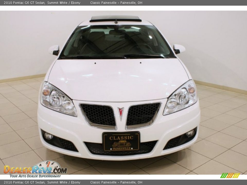 2010 Pontiac G6 GT Sedan Summit White / Ebony Photo #2
