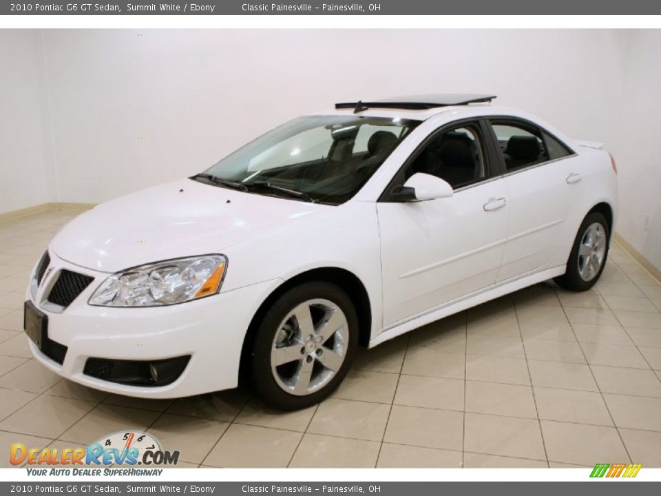 2010 Pontiac G6 GT Sedan Summit White / Ebony Photo #3