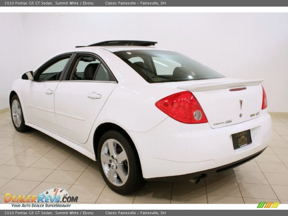 2010 Pontiac G6 GT Sedan Summit White / Ebony Photo #5
