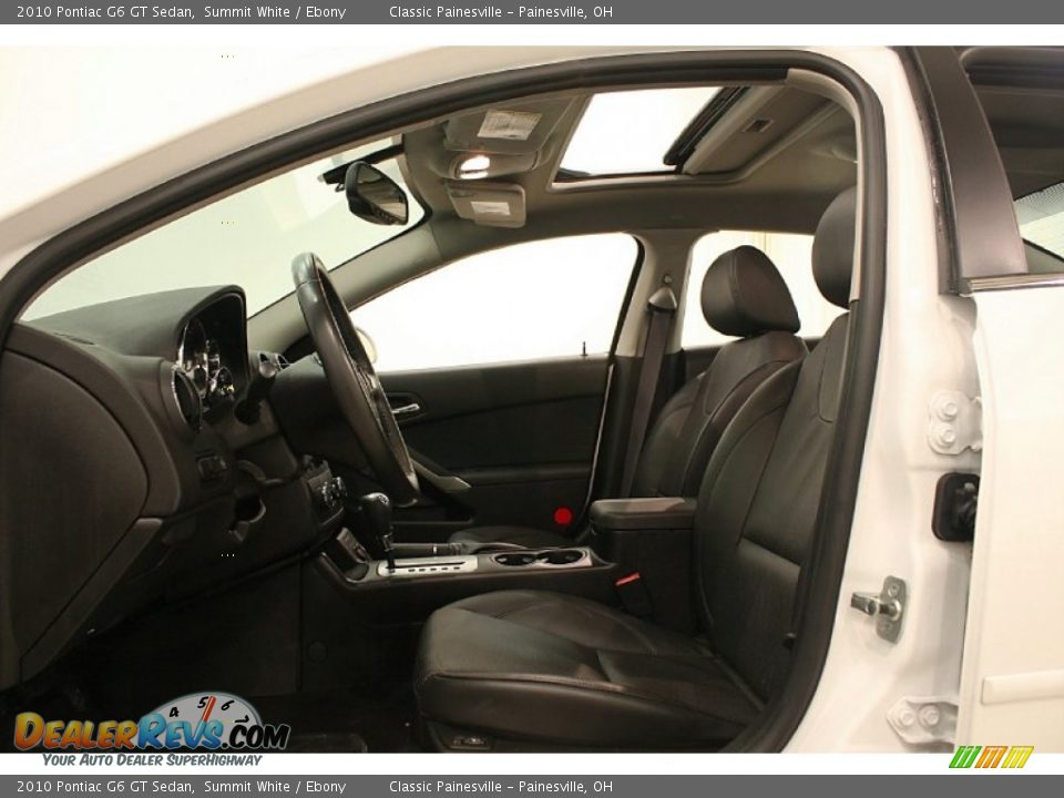2010 Pontiac G6 GT Sedan Summit White / Ebony Photo #11