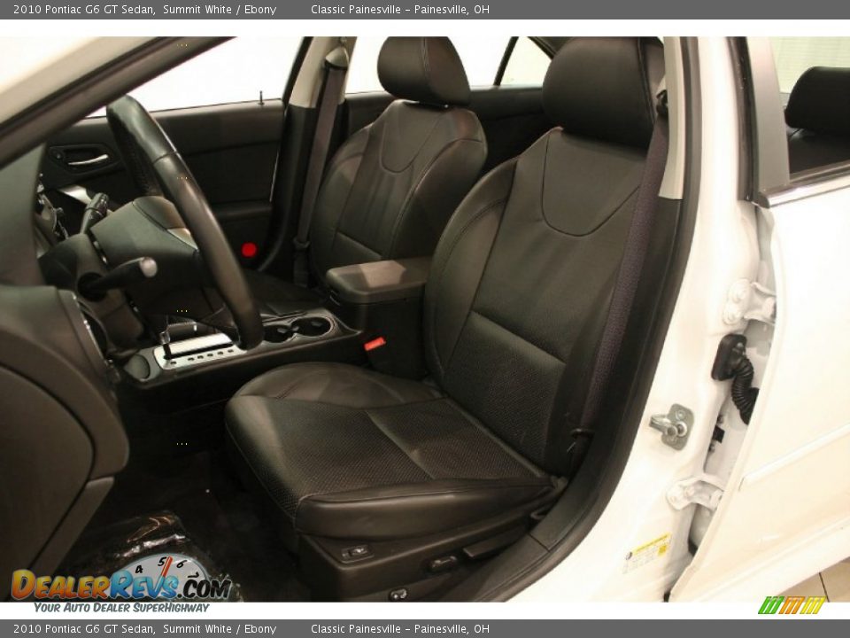 Front Seat of 2010 Pontiac G6 GT Sedan Photo #12
