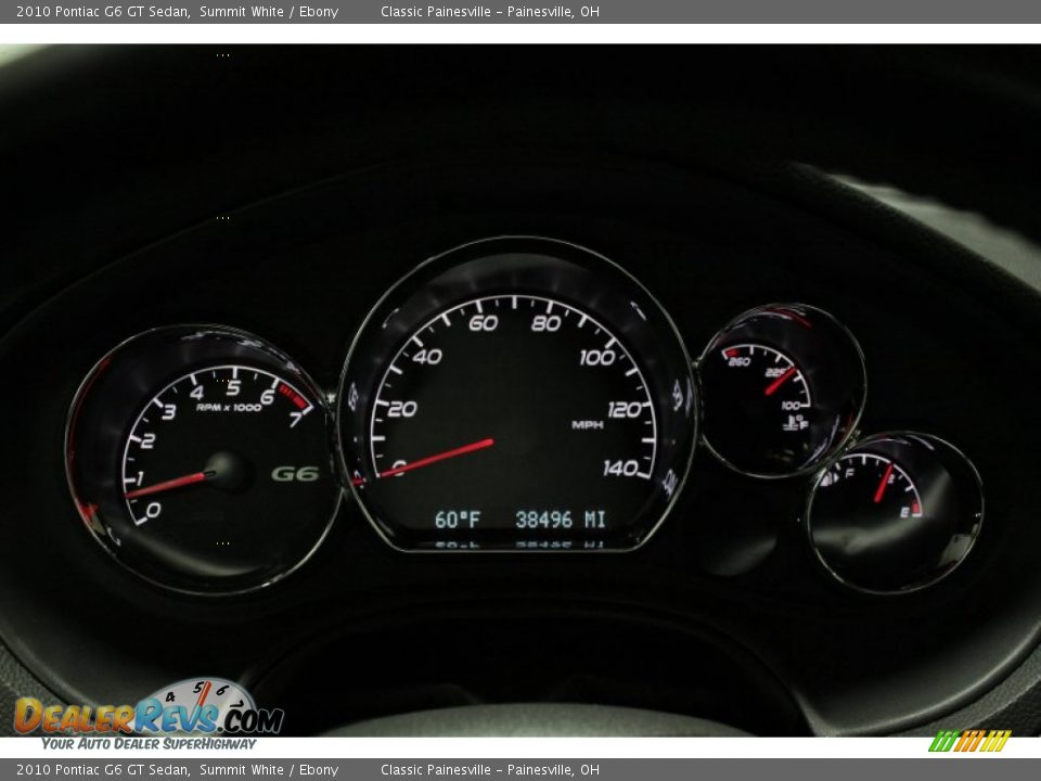 2010 Pontiac G6 GT Sedan Gauges Photo #15