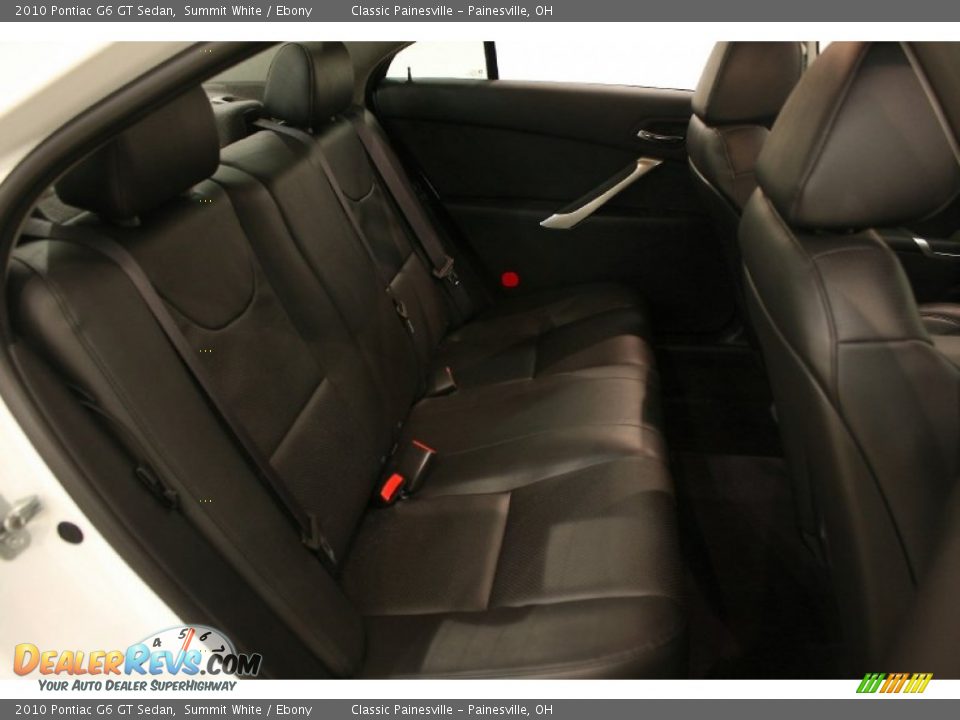 Rear Seat of 2010 Pontiac G6 GT Sedan Photo #21
