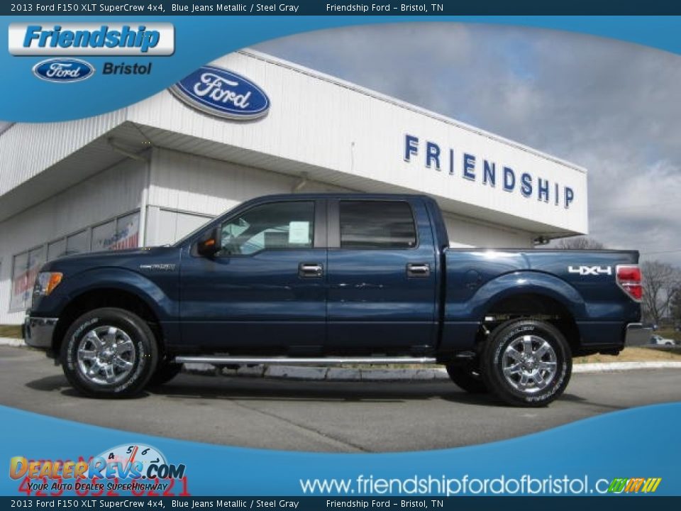 2013 Ford F150 XLT SuperCrew 4x4 Blue Jeans Metallic / Steel Gray Photo #1