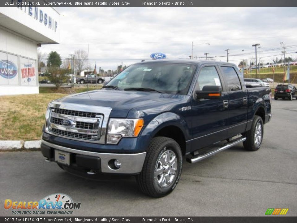 2013 Ford F150 XLT SuperCrew 4x4 Blue Jeans Metallic / Steel Gray Photo #3