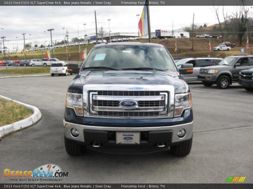 2013 Ford F150 XLT SuperCrew 4x4 Blue Jeans Metallic / Steel Gray Photo #4