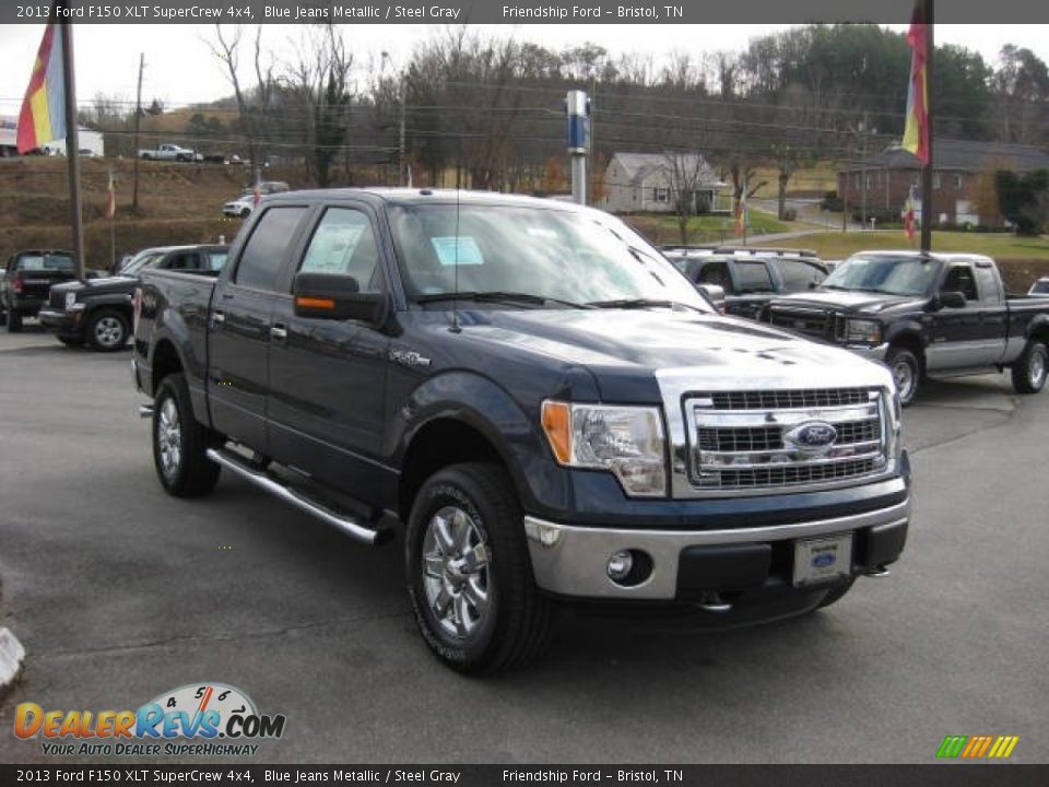 2013 Ford F150 XLT SuperCrew 4x4 Blue Jeans Metallic / Steel Gray Photo #5