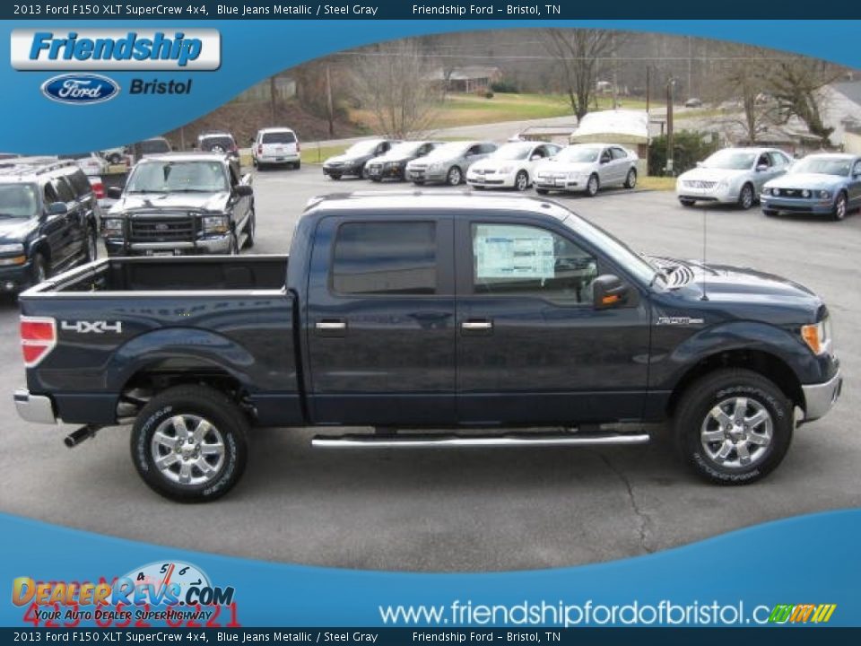 2013 Ford F150 XLT SuperCrew 4x4 Blue Jeans Metallic / Steel Gray Photo #6