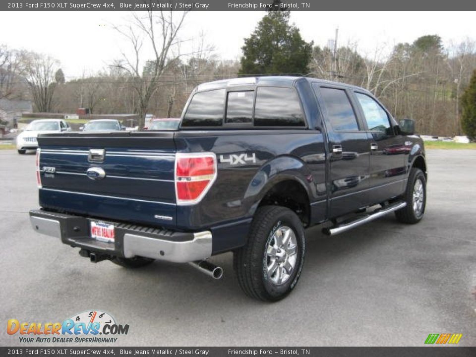 2013 Ford F150 XLT SuperCrew 4x4 Blue Jeans Metallic / Steel Gray Photo #7