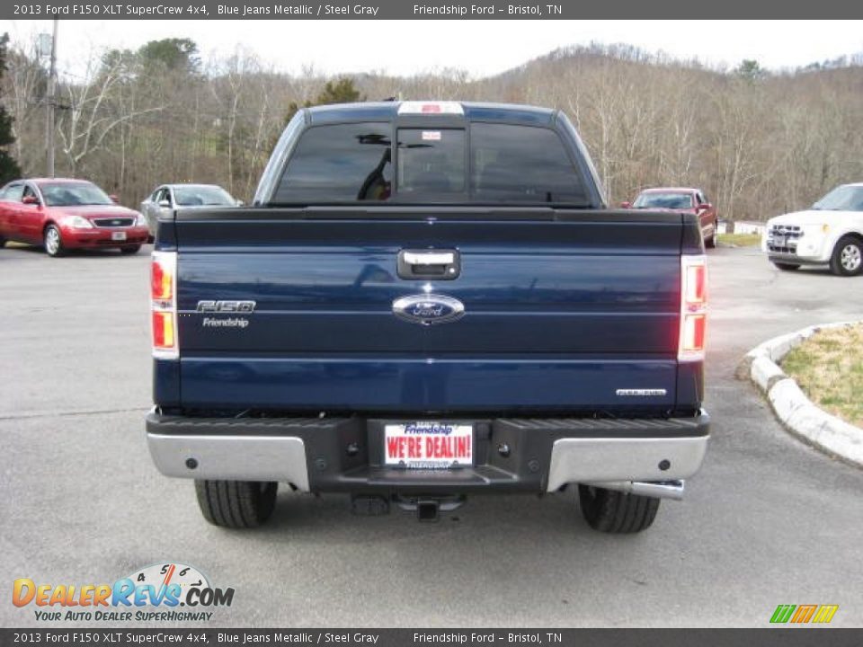 2013 Ford F150 XLT SuperCrew 4x4 Blue Jeans Metallic / Steel Gray Photo #8