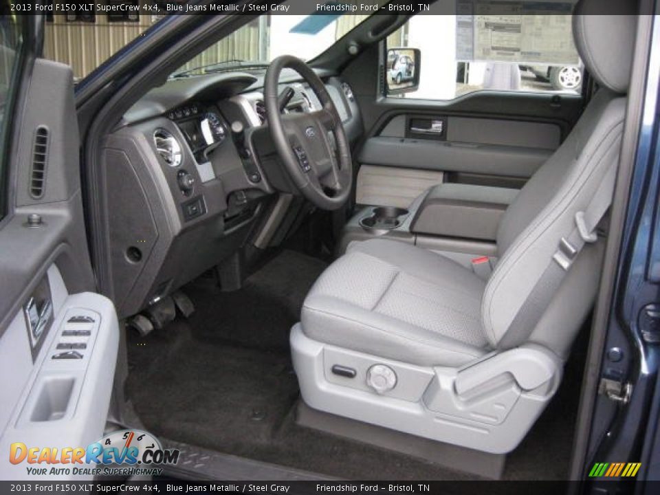 2013 Ford F150 XLT SuperCrew 4x4 Blue Jeans Metallic / Steel Gray Photo #12