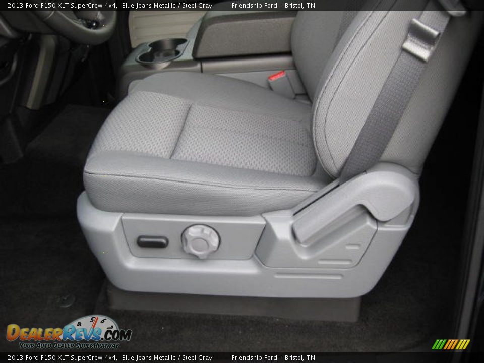 2013 Ford F150 XLT SuperCrew 4x4 Blue Jeans Metallic / Steel Gray Photo #13