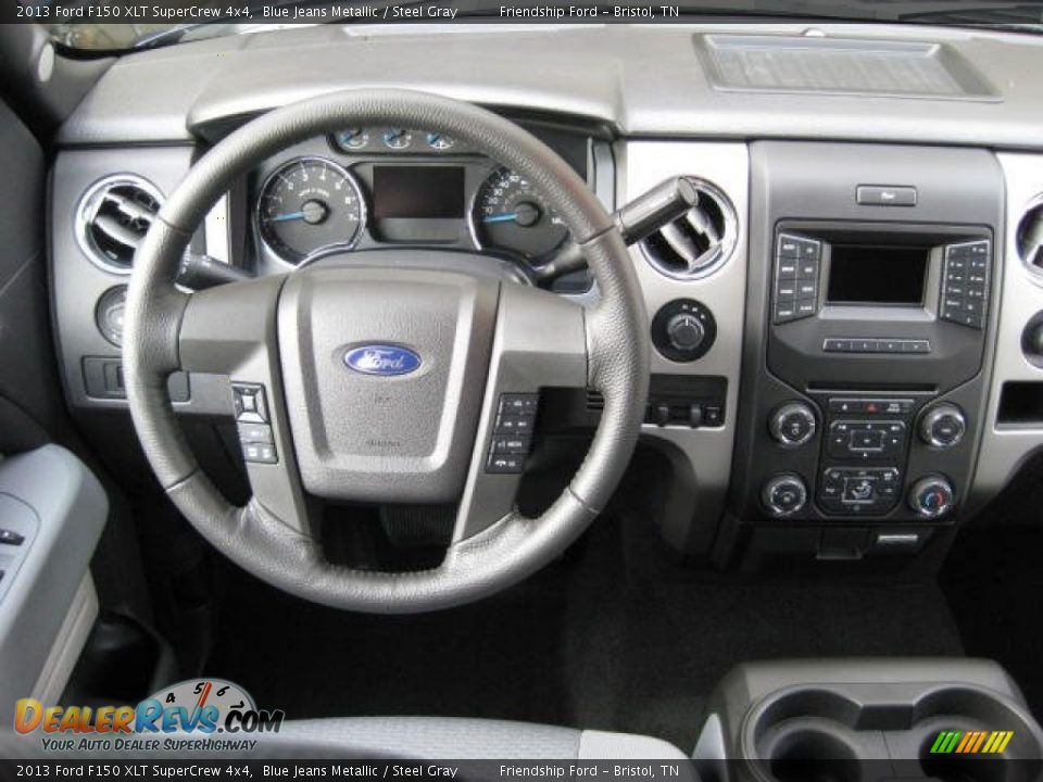 2013 Ford F150 XLT SuperCrew 4x4 Blue Jeans Metallic / Steel Gray Photo #21