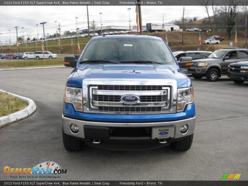 2013 Ford F150 XLT SuperCrew 4x4 Blue Flame Metallic / Steel Gray Photo #4