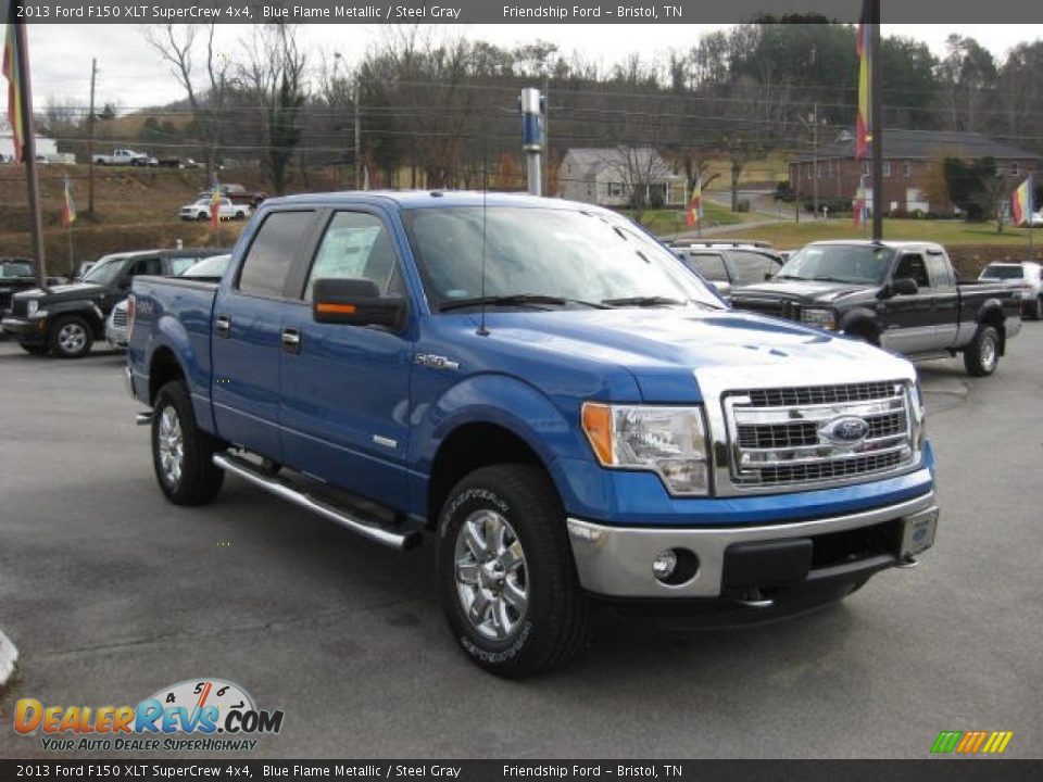 2013 Ford F150 XLT SuperCrew 4x4 Blue Flame Metallic / Steel Gray Photo #5