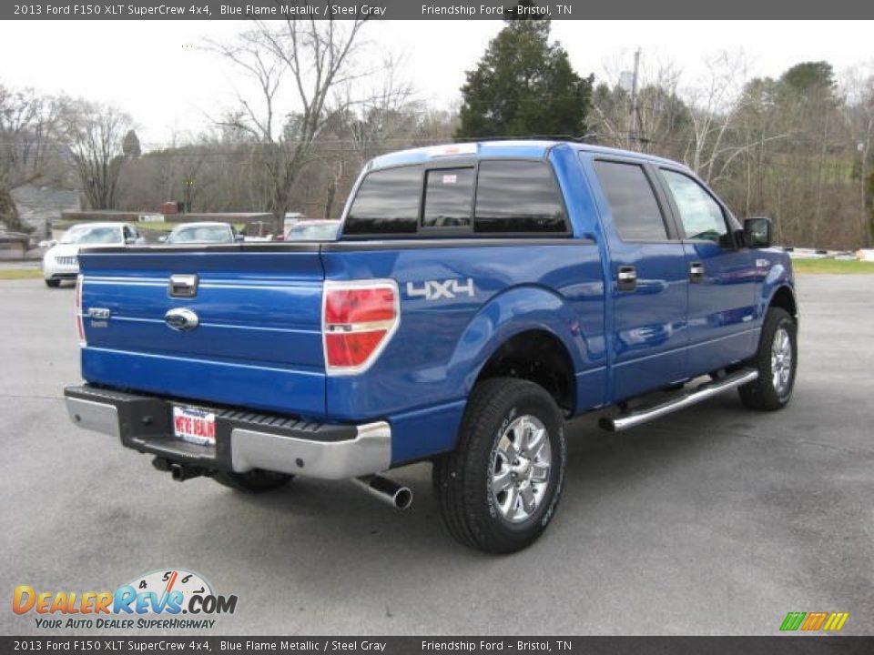 2013 Ford F150 XLT SuperCrew 4x4 Blue Flame Metallic / Steel Gray Photo #7