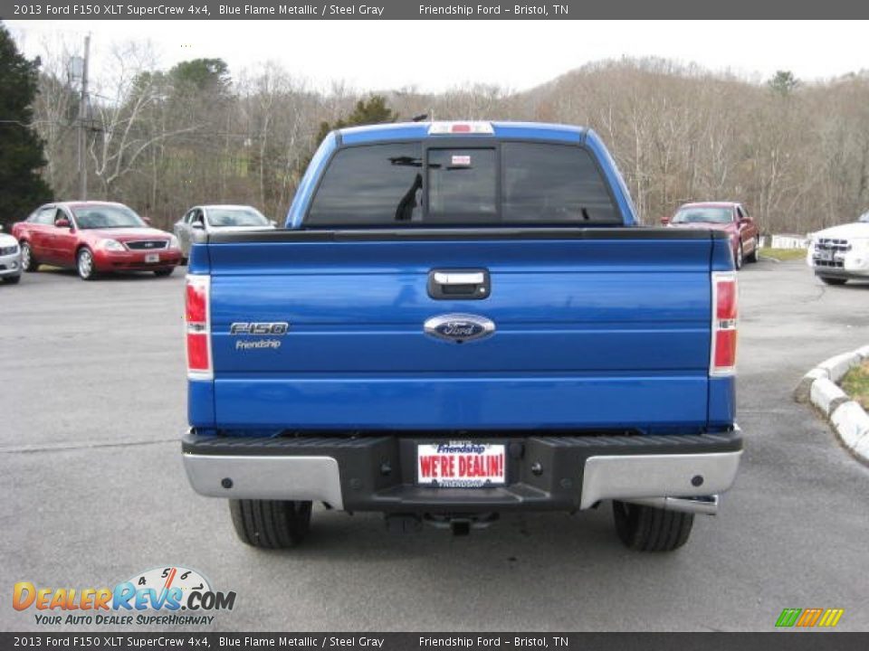 2013 Ford F150 XLT SuperCrew 4x4 Blue Flame Metallic / Steel Gray Photo #8