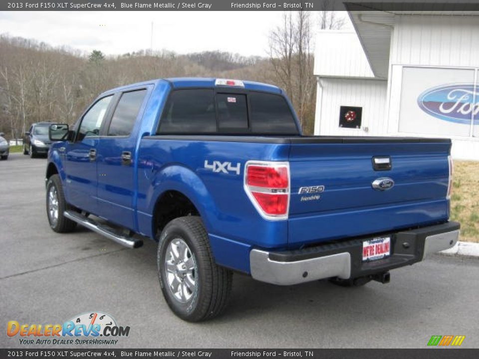 2013 Ford F150 XLT SuperCrew 4x4 Blue Flame Metallic / Steel Gray Photo #9