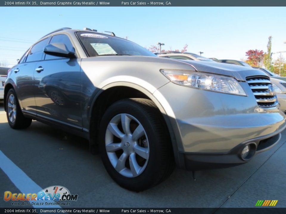 2004 Infiniti FX 35 Diamond Graphite Gray Metallic / Willow Photo #4